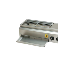 Grand gril de barbecue sans fumée à 4 commandes avec ventilateur, machine à barbecue commerciale