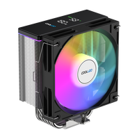 COOLLEO-Radiateur PC à affichage digital intelligent B60 DIG V2, 6 caloducs, refroidisseur d'air thermique, refroidisseur de CPU ARGB LGA 115X/1200/1700/1851