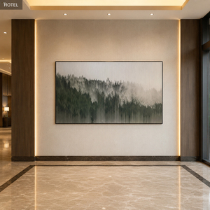 Minimalist <b>Mountain</b> Wave Abstract Oil <b>Painting</b> Custom Size Oil <b>Painting</b> Canvas Artwork for Apartment Hotel Project Decor - Product Image 1