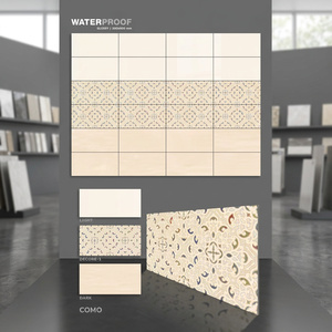 Carreaux muraux en céramique de luxe Foshan 300x600mm 12x24 en porcelaine émaillée, finition miroir bleu Méduse, pour hôtel, salle de bain, hall, extérieur - Product Image 5