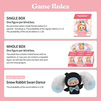 Candy Color Rabbit Pinocchio Blind Box Flocked Collectible Figurine Mystery Surprise Toy Cute Fuzzy Bunny Art Toy Decor Gifts