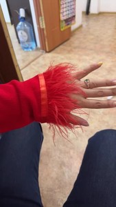 Nuovo Cardigan Lavorato a <span class=keywords><strong>Maglia</strong></span> a Maniche Lunghe in Tinta Unita per Donna con <span class=keywords><strong>Piume</strong></span> - Product Image 6