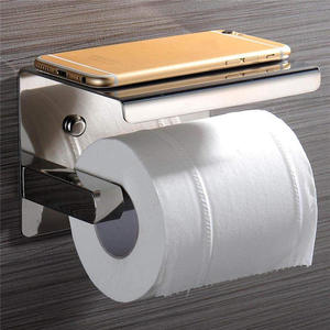 YOTO porte-papier hygiénique en acier inoxydable support de rangement pour téléphone portable rouleau sans poinçon papier toilette serviettes boîtes accessoires de salle de bain - Product Image 1