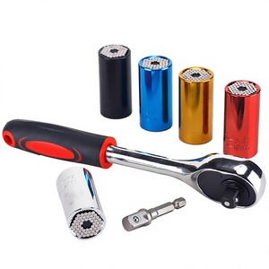 <b>Socket</b> Wrench Set 1/2 In Hex Drive Forged S2 Steel Polished Chrome Industrial Grade T-Handle Multi-purpose Tool - Product Image 1