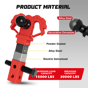 Ambull yeni tasarım renkli arka kamyon Hitch adım/çekme Hitch adım alıcı ile <span class=keywords><strong>Tow</strong></span> Bar 4x4 çelik çekme aksamı alıcı - Product Image 2