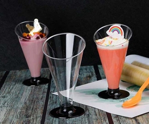 Taza de plástico desechable de 160ml, copa de cóctel, postre, bebida de Color personalizado, yogur, vino, champán, <span class=keywords><strong>Tequila</strong></span>, soda, agua Mineral hecha PS - Product Image 6