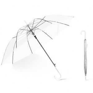 Parapluie transparent en PVC coloré à poignée droite pour enfants, personnalisable avec logo imprimé, à prix abordable - Product Image 2