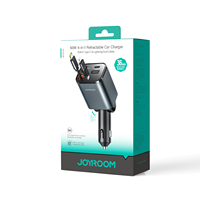 JOYROOM-Adaptateur USB rapide 4 en 1 pour voiture, matériau de refroidissement ignifuge, chargeur de voiture, 50W 3 ABS