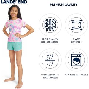 Camiseta de Protección Solar de Manga Corta con Estampado Tie Dye para Niñas FOXA, UPF 50+ - Product Image 4
