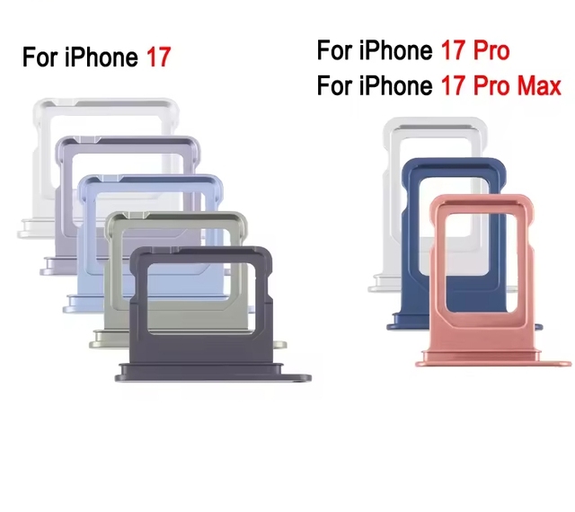 Single SIM Card Tray for iPhone 17 / iPhone 17 Pro / 17 Pro Max Phone SIM Card Holder Replacement Spare Part