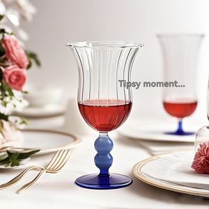 Verres à champagne et à vin rouge rétro français créatifs, verres à cocktail hauts, verres à boisson - Product Image 4