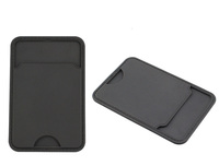Porte-cartes de téléphone portable en cuir PU avec logo personnalisé, autocollant, porte-identité, poche arrière pour téléphone portable, accessoire promotionnel