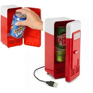 迷你USB冰箱冷却器饮料饮料罐冷却器/便携式电脑冰箱黑色红色