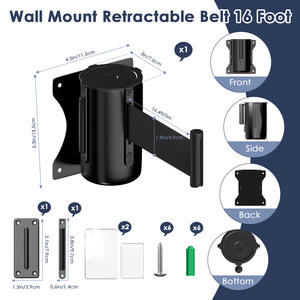 All'ingrosso barriera magnetica per montaggio a parete calda all'ingrosso barriere per cintura retrattili - Product Image 5
