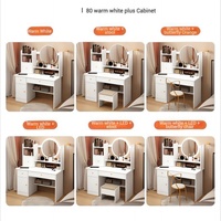 Nuevos diseños nórdicos al por mayor baratos muebles de dormitorio de esquina mujer gabinete de almacenamiento de noche tocador mesa de tocador con espejo
