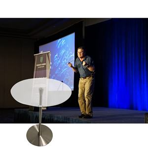 Podio Transparente, Podio Acrílico Móvil Portátil para Conferencias, Discursos, Restaurantes, Bodas y Oficina - Product Image 5