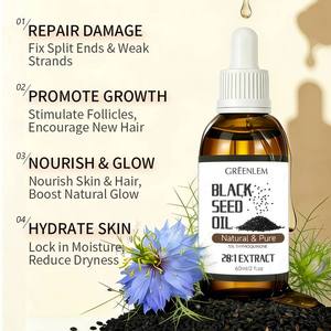 Huile de Nigelle Greenlem Naturelle et Pure – Prévention de la Chute des Cheveux, Réparation des Dommages, Favorise la Croissance pour Tous Types de Cheveux – Marque Privée - Product Image 2
