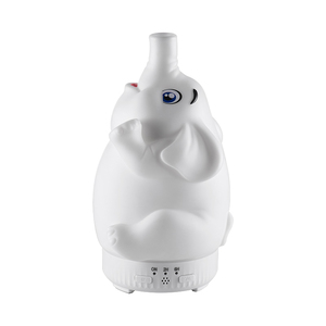 Diffuseur d'arômes en forme d'éléphant, humidificateur ultrasonique avec lumières LED colorées, fonction de minuterie, en plastique, pour table - Product Image 6