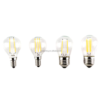 Ampoule LED G45 2W 4W 6W 8W, ampoule globe à filament Edison, AC110V 220V, culot E14 E27, verre transparent pour éclairage décoratif