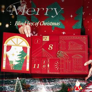 2026 New Creative Luxury Cardboard Paper Beauty Gift Packaging E-commerce Countdown Christmas 24 Day Box - Product Image 1