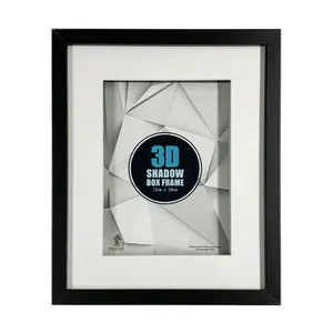 Shadow Box Frame Wood 3D Picture wholesale supplier Black mdf wood photo frame wooden frame