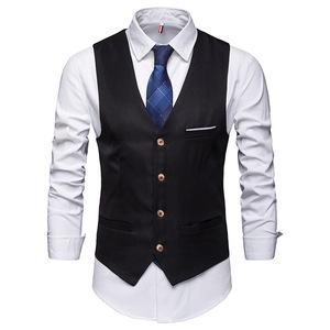 Chaleco <span class=keywords><strong>de</strong></span> Traje para <span class=keywords><strong>Hombre</strong></span>, Chaleco Formal <span class=keywords><strong>de</strong></span> Negocios para Traje o Esmoquin - Product Image 4