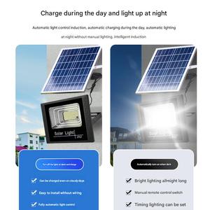 100W/<span class=keywords><strong>200W</strong></span>/500W <span class=keywords><strong>LED</strong></span> năng lượng mặt trời lũ ánh sáng cho vườn đường phố tiết kiệm năng lượng hàng rào chiếu sáng không thấm nước ngoài trời không thấm nước IP67 ABS - Product Image 2