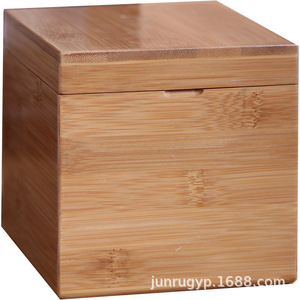 <b>Bamboo</b> Wooden Box 13x11.5x12cm Square Flip Top Jewelry Storage Gift Packaging <b>Container</b> - Product Image 1