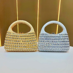 Sacs de soirée élégants pour femmes, pochettes de luxe ornées de diamants pour mariage et fête, sacs fourre-tout en cristal pour femmes, sacs à main élégants pour soirée - Product Image 3
