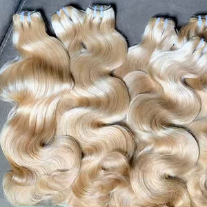 Cheveux bruts vietnamiens non transformés vierges vietnamiennes cuticules vierges crues alignées donneur unique vietnam 613 faisceaux de cheveux blonds crus - Product Image 3