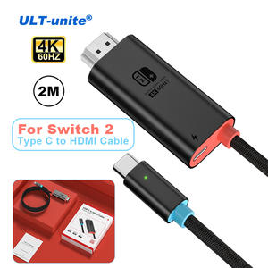 Câble <span class=keywords><strong>adaptateur</strong></span> USB-C vers <span class=keywords><strong>HDMI</strong></span> ULT-unite 2m 4K 60Hz avec port de charge PD100W, blindage combiné, portable <span class=keywords><strong>pour</strong></span> <span class=keywords><strong>ordinateur</strong></span> et téléviseur 2m - Product Image 1