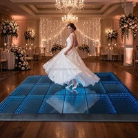 Panneau LED RGB sans fil à installation rapide, portable, pour piste de danse, en ABS, IP67, intérieur/extérieur, mariage, DJ, scène, fête, capacité de charge 500 kg