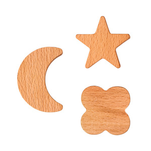 Ganchos de Pared Nórdicos de Madera Maciza con Forma de Estrella y Luna, Ganchos de Madera para Colgar sin Taladrar, Gancho Individual Disponible al por Mayor - Product Image 5