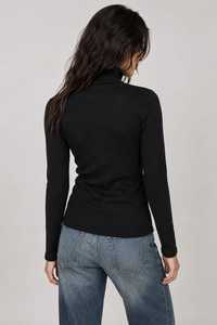 Top de cuello alto de algodón acanalado para mujer, el más vendido, de manga larga y elástico, disponible a precio de mayoreo. - Product Image 4