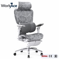 Chaise de bureau ergonomique avec soutien lombaire double, certifiée CE EN 1335, pivotante, inclinable, réglable en hauteur, vente en gros, approvisionnement en vrac direct usine