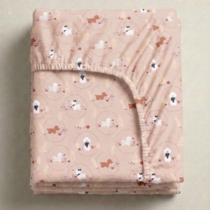 Fabrication OEM, drap-housse en lyocell 40s, motif caniche de dessin animé, naturel, rafraîchissant et doux pour la peau, pour chambre d'enfant à la maison - Product Image 1
