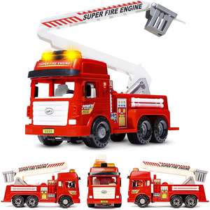 Camión de <span class=keywords><strong>Bomberos</strong></span> de <span class=keywords><strong>Juguete</strong></span> para Niños y Niñas, Camión de <span class=keywords><strong>Bomberos</strong></span> <span class=keywords><strong>Grande</strong></span> para Niños, Regalo de Camión de <span class=keywords><strong>Bomberos</strong></span>, Coche de Rescate, Escalera Extensible con Música y Luz - Product Image 5