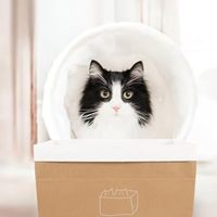Vente en gros de niches pour chats en carton ondulé recyclable, pliables, lits à gratter pour les revendeurs de produits pour animaux de compagnie