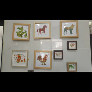 Lukisan bingkai foto ayam tenun bambu warisan budaya tidak teratur buatan tangan kustom ornamen seni bambu buatan tangan - Product Image 1