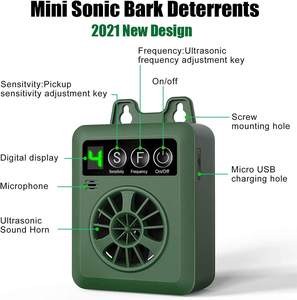 Mejor venta inofensivo Mini portátil impermeable recargable perro ladridos disuasorio ultrasónico Anti ladridos dispositivo repelente de perros - Product Image 3