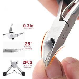 Kit de <span class=keywords><strong>coupe</strong></span>-ongles incarnés en acier inoxydable, pince à ongles pour peaux épaisses et dures, <span class=keywords><strong>coupe</strong></span>-callosités, ciseaux à ongles pour paronychie - Product Image 4