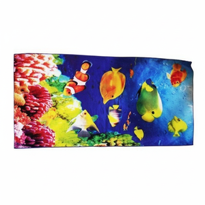 Custom 30 \ "X 60 \" telo mare di lusso ad asciugatura rapida peluche con Design pesce oceano sublimazione stampato 48 pz/cs Per ordine - Product Image 2