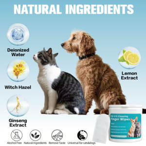 ผ้าเช็ดทำความสะอาดนิ้วสำหรับสัตว์เลี้ยงผ้าเช็ดทำความสะอาดตาแบบอ่อนโยนไม่ระคายเคือง50ชิ้นเหมาะสำหรับใช้ในบ้านหรือใช้ในการเดินทาง - Product Image 2