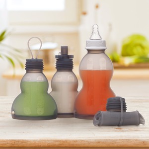 Sacchetto per alimenti per bambini personalizzato sacchetto per alimenti riutilizzabile in Silicone per spremere il bambino sacchetto per alimenti riutilizzabile <span class=keywords><strong>morbido</strong></span> per bambini Toddler - Product Image 2