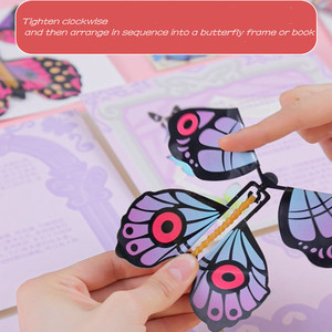 Collection de signets papillon volant avec autocollants et pinces à livres Carte de voeux pour étudiants Cadeaux en papier - Product Image 3