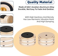 RASANTEK JD-02 Pointes d'isolation audio 40x20mm en aluminium avec connecteur DIN pour platine vinyle et support de microphone/haut-parleur