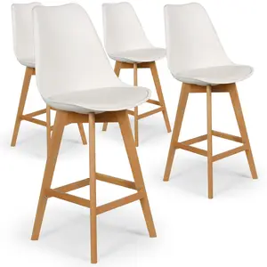 Дешевый роскошный современный деревянный барный стул, кухонный высокий стул, деревянный пластиковый барный стул, HY-WB05