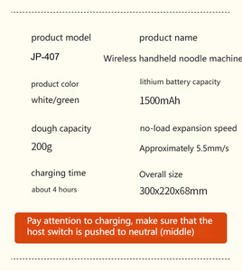 Nueva Máquina Eléctrica Portátil Inalámbrica USB para Prensar Harina, Pistola Automática Pequeña para Prensar Superficies, Máquina Multifuncional para Hacer Fideos - Product Image 4