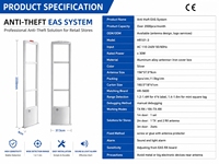 Antenne antivol EAS RF, autocollant de sécurité, antenne de sécurité EAS RF, systèmes de sécurité, capteurs, système antivol EAS pour la vente au détail