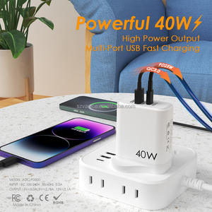 Ab ABD BİRLEŞİK KRALLIK fiş USB-C PD 40W hızlı şarj 40W USB tip C hızlı şarj <span class=keywords><strong>2</strong></span> port QC3.0 cep telefonu adaptörü - Product Image 4